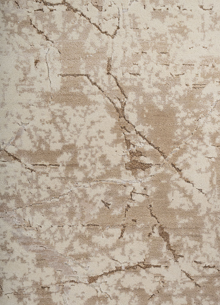 urban pause by kavi ivory wool and bamboo silk hand knotted Rug - CloseUp