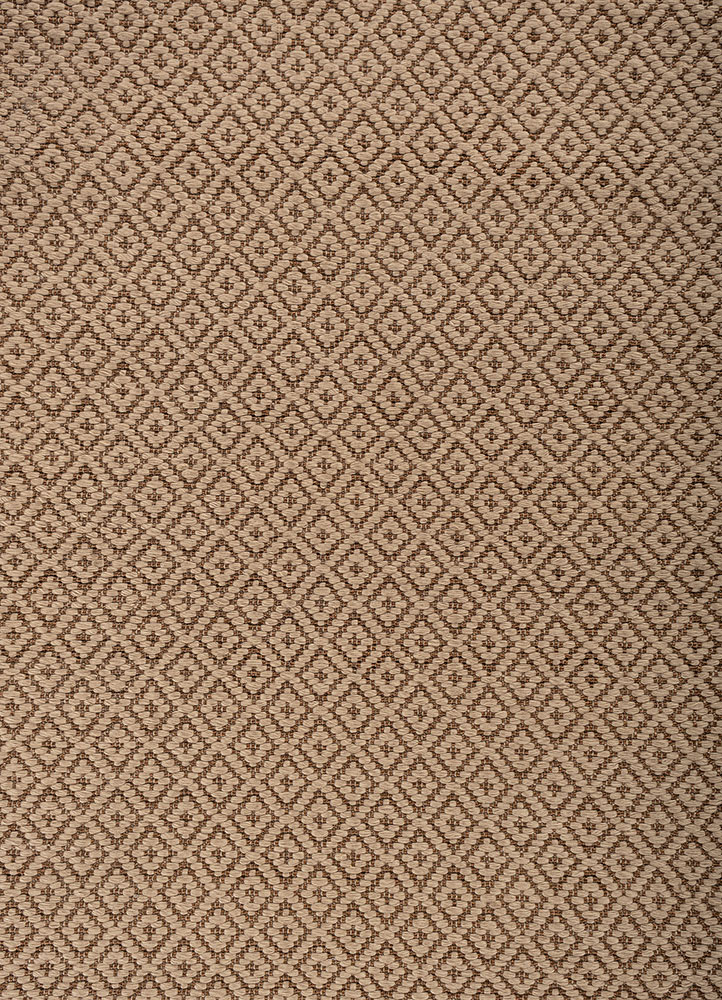 basis beige and brown acrylic flat weaves Rug - CloseUp