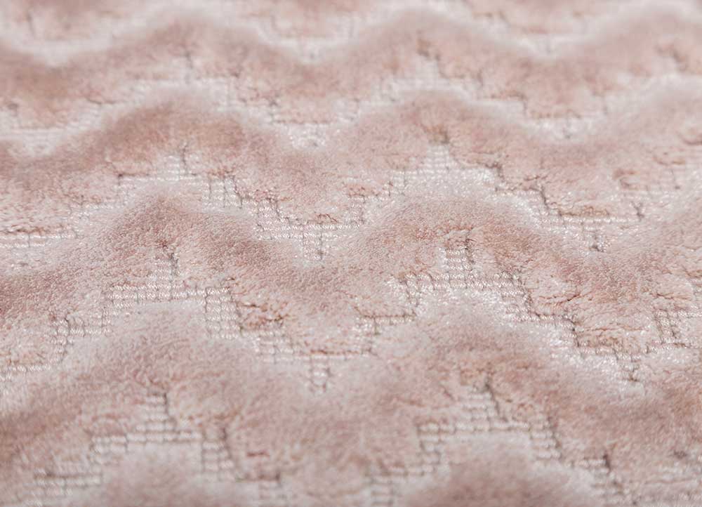 basis pink and purple bamboo silk hand loom Rug - CloseUp