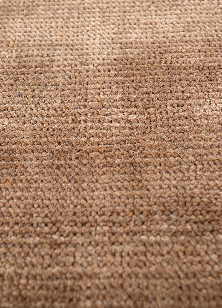 saga beige and brown jute and hemp hand loom Rug - CloseUp