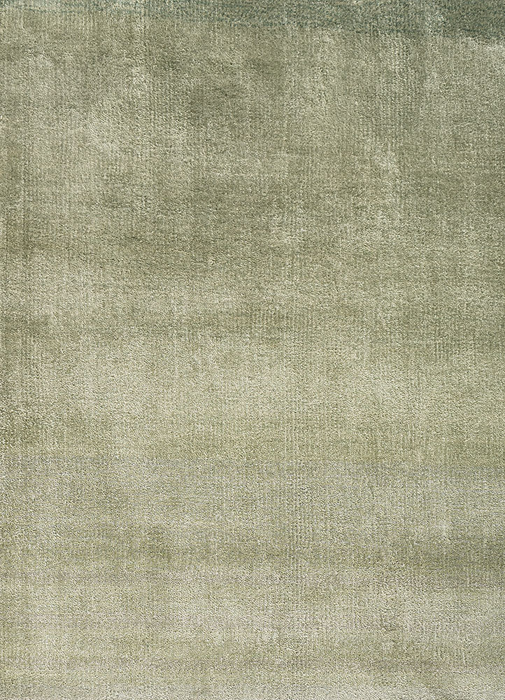 jean green bamboo silk hand loom Rug - CloseUp