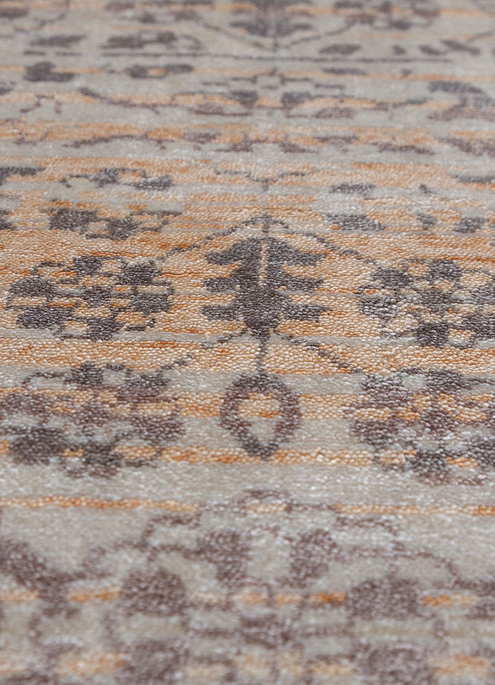konstrukt red and orange jasmine hand loom Rug - CloseUp