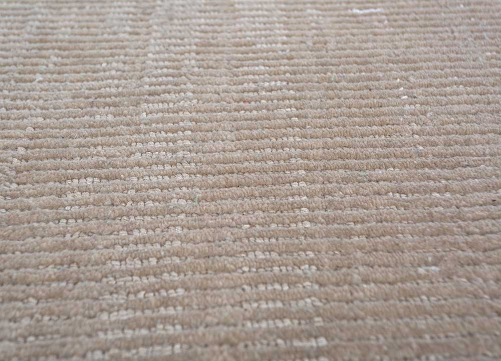 saga beige and brown polyester hand loom Rug - CloseUp