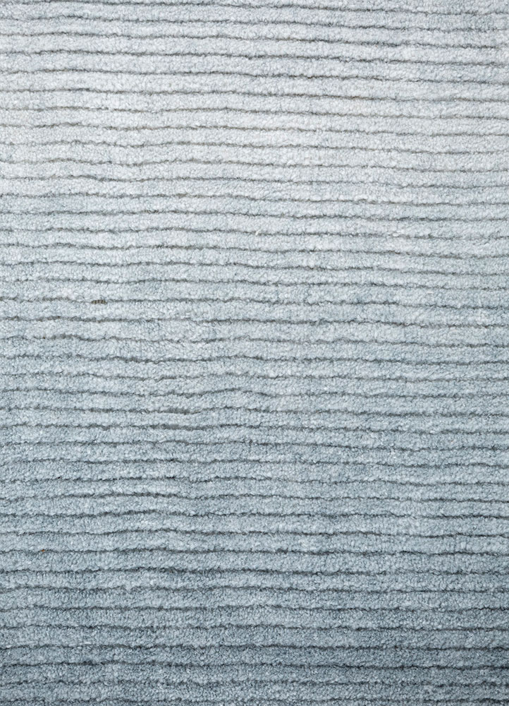 jean blue polyester hand loom Rug - CloseUp