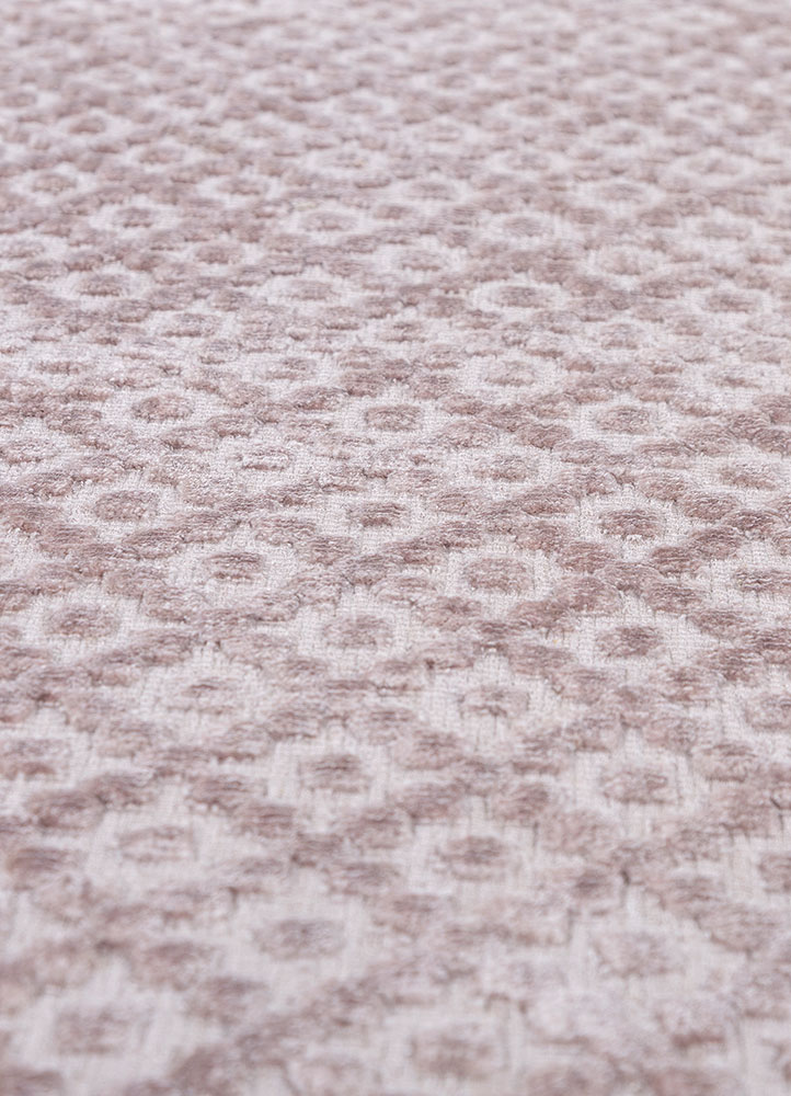 basis pink and purple viscose hand loom Rug - CloseUp