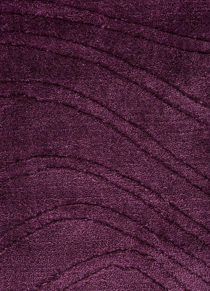 basis pink and purple viscose hand loom Rug - CloseUp