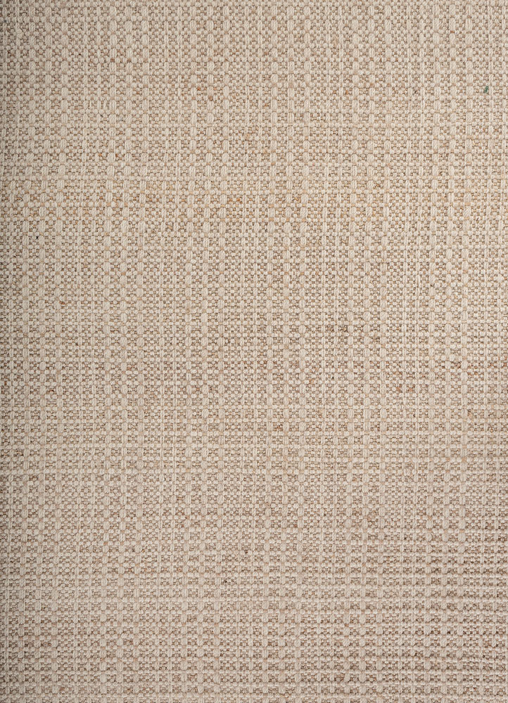 saga ivory wool hand loom Rug - CloseUp