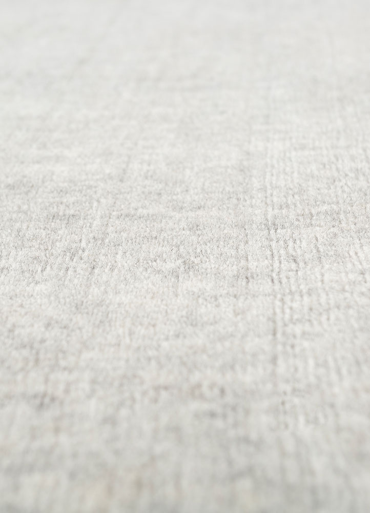 jean grey and black wool hand loom Rug - CloseUp
