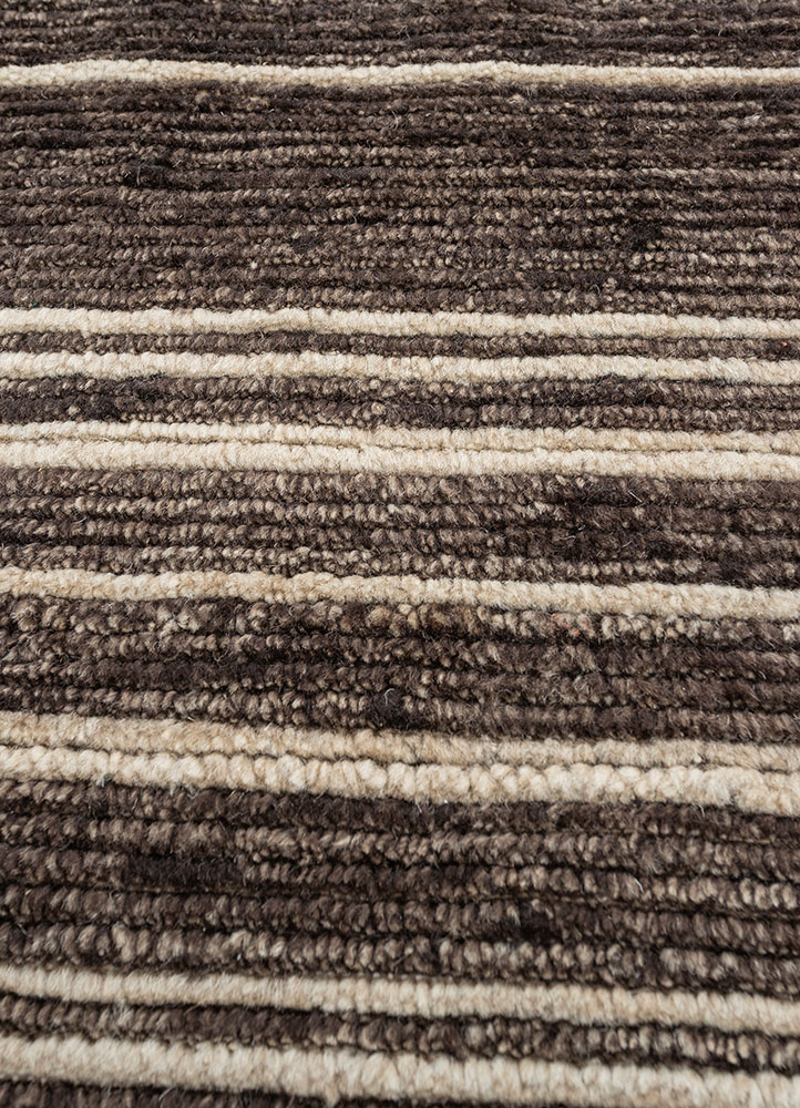 saga blue wool hand loom Rug - CloseUp