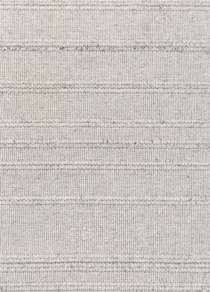 basis ivory wool flat weaves Rug - CloseUp