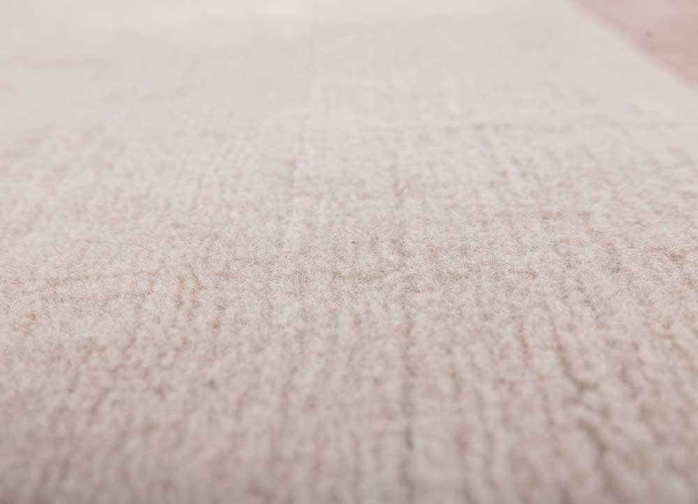 jean red and orange wool hand loom Rug - CloseUp
