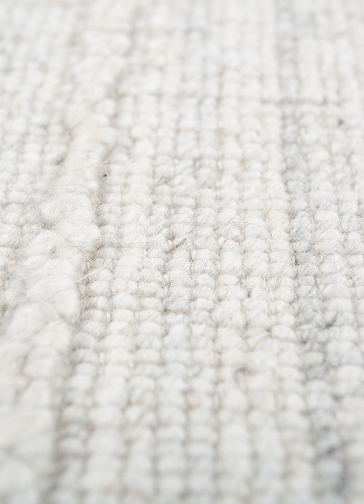 saga blue wool hand loom Rug - CloseUp