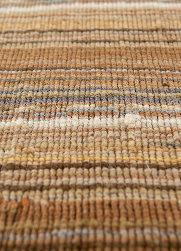 saga red and orange wool and viscose hand loom Rug - CloseUp
