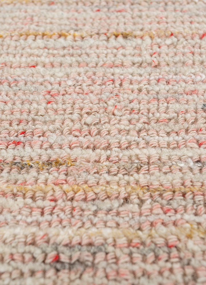 tesoro red and orange wool and viscose hand loom Rug - CloseUp