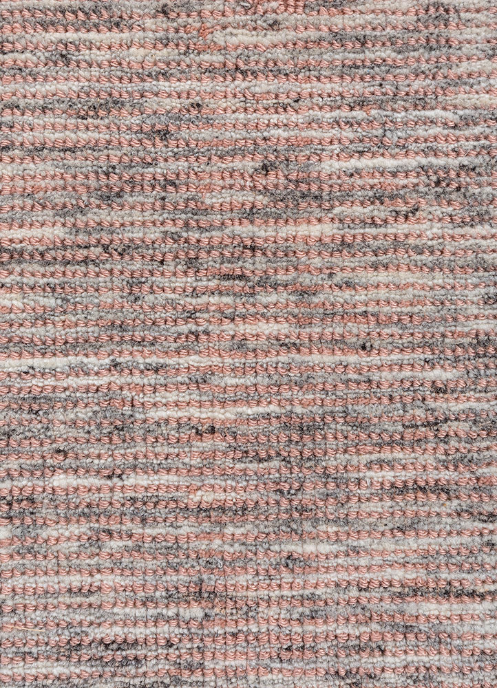 tesoro red and orange wool and viscose hand loom Rug - CloseUp