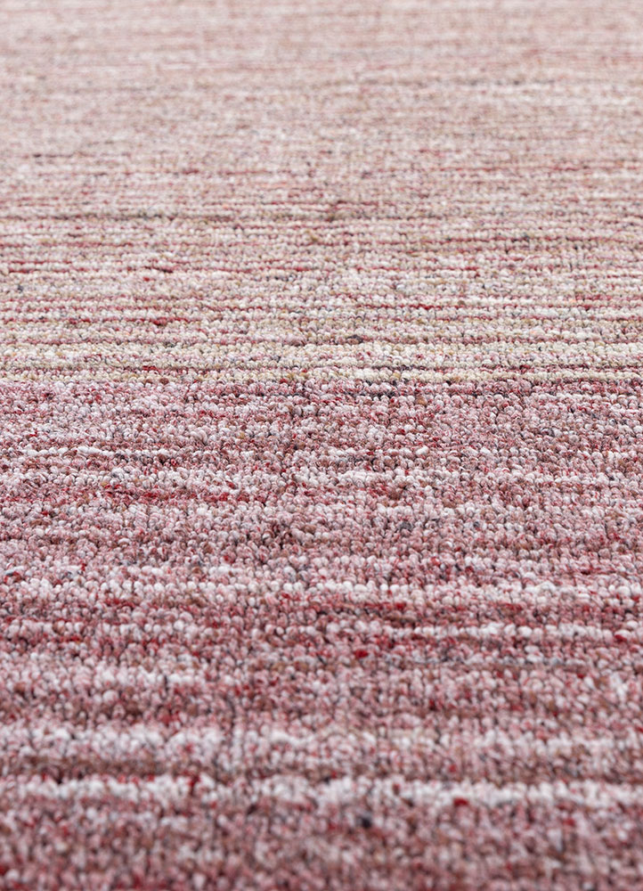 saga red and orange wool and viscose hand loom Rug - CloseUp