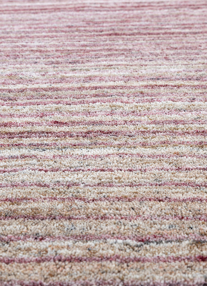 saga red and orange wool and viscose hand loom Rug - CloseUp