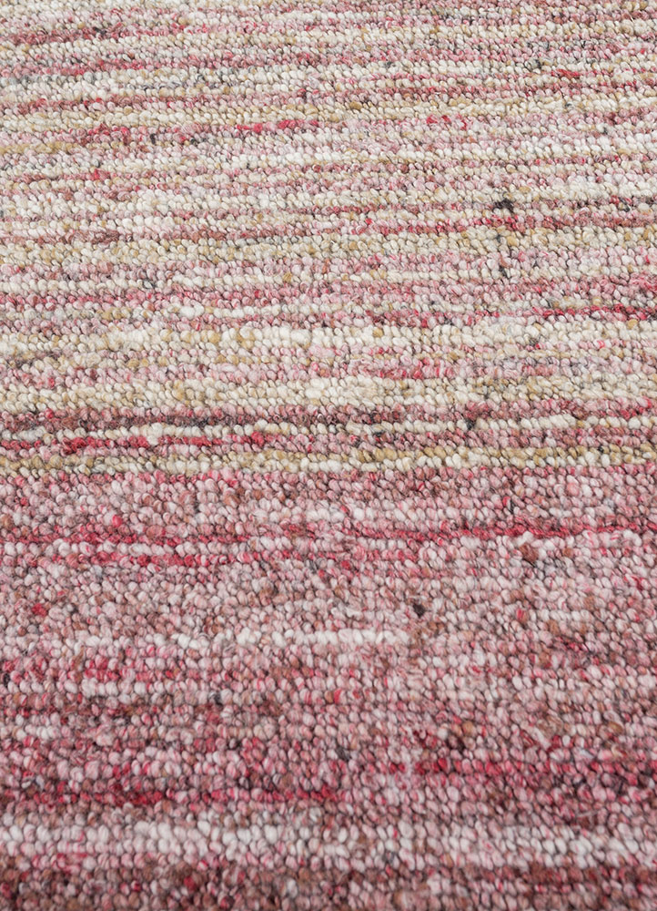 saga red and orange wool and viscose hand loom Rug - CloseUp