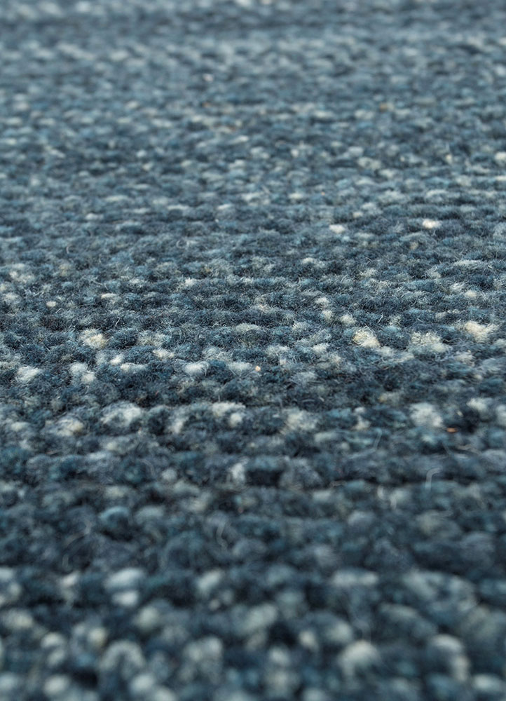 manifest blue afghan wool hand knotted Rug - CloseUp