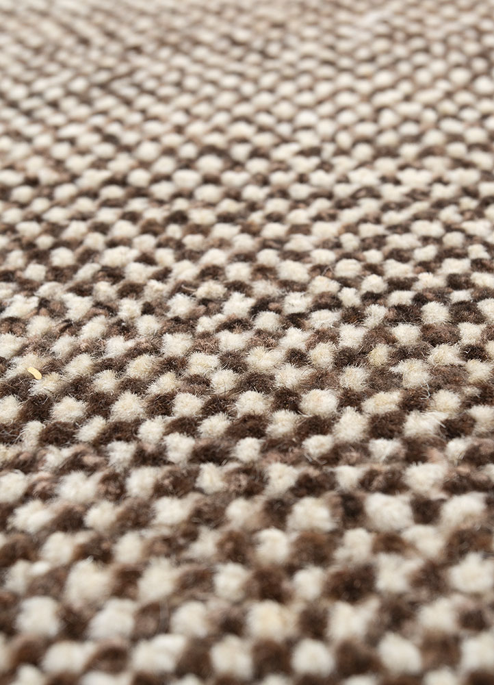 manifest beige and brown afghan wool hand knotted Rug - CloseUp