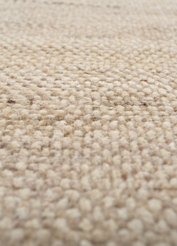manifest beige and brown afghan wool hand knotted Rug - CloseUp