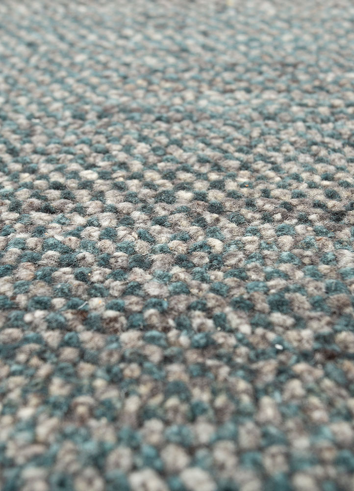 manifest blue afghan wool hand knotted Rug - CloseUp