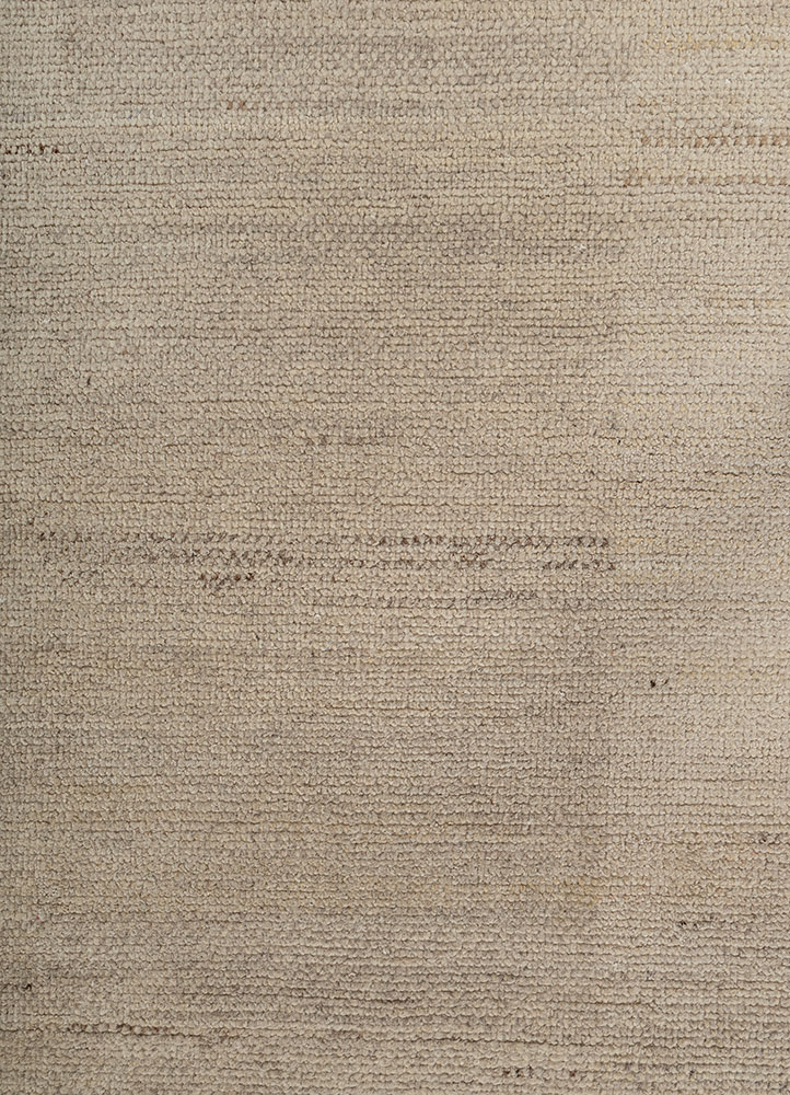 manifest beige and brown afghan wool hand knotted Rug - CloseUp