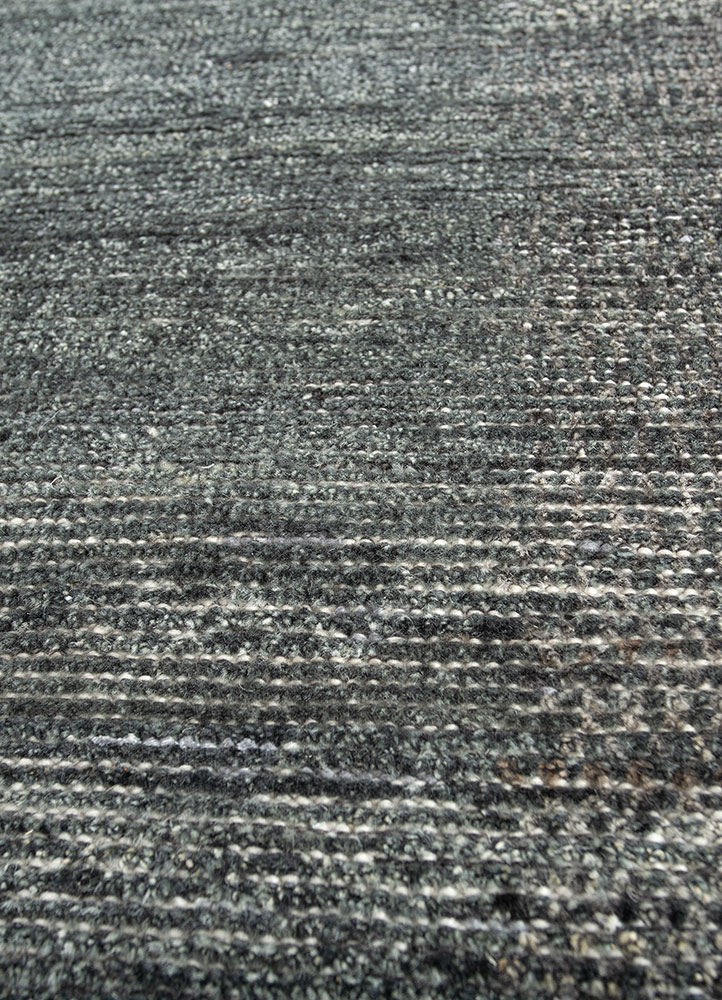 manifest blue afghan wool hand knotted Rug - CloseUp