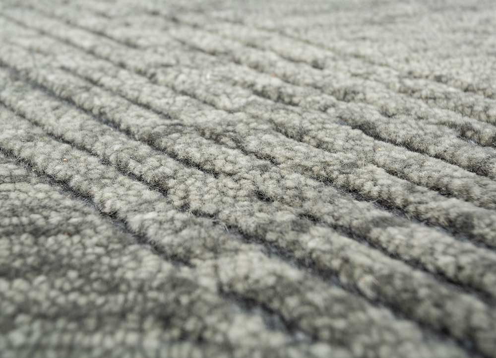 kairos blue wool hand knotted Rug - CloseUp