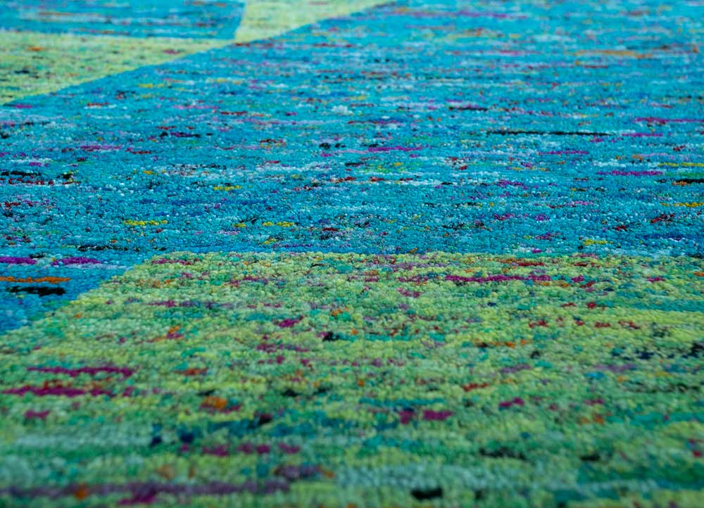 manchaha ivory wool hand knotted Rug - CloseUp