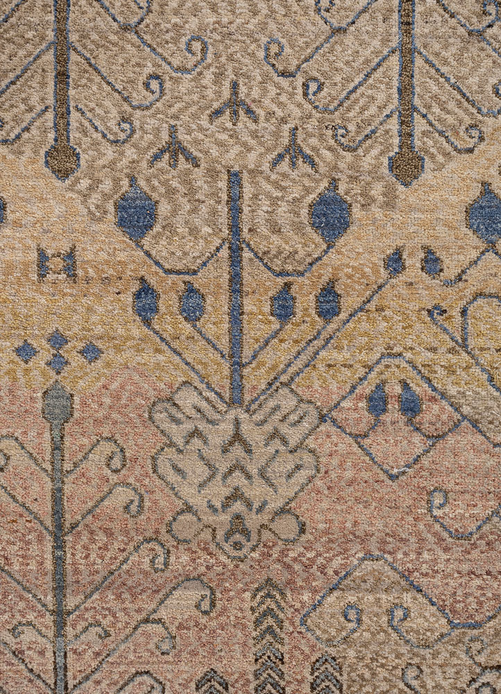 manchaha ivory wool hand knotted Rug - CloseUp