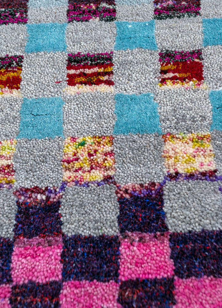 manchaha multi wool and bamboo silk hand knotted Rug - CloseUp