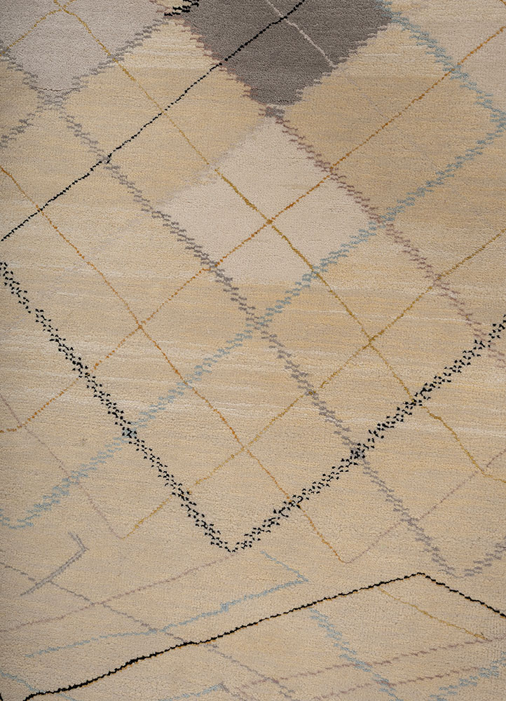 manchaha pink and purple wool and bamboo silk hand knotted Rug - CloseUp