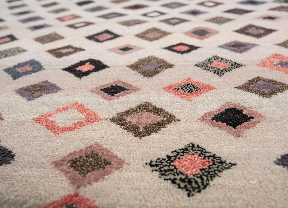 manchaha blue wool and bamboo silk hand knotted Rug - CloseUp