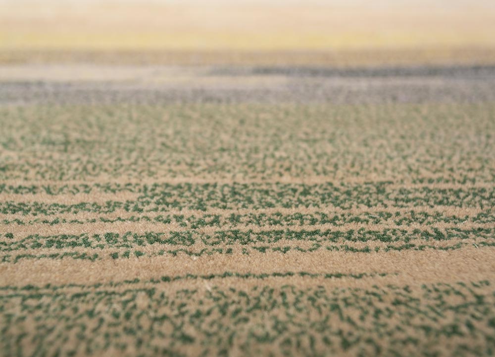 manchaha grey and black wool and bamboo silk hand knotted Rug - CloseUp