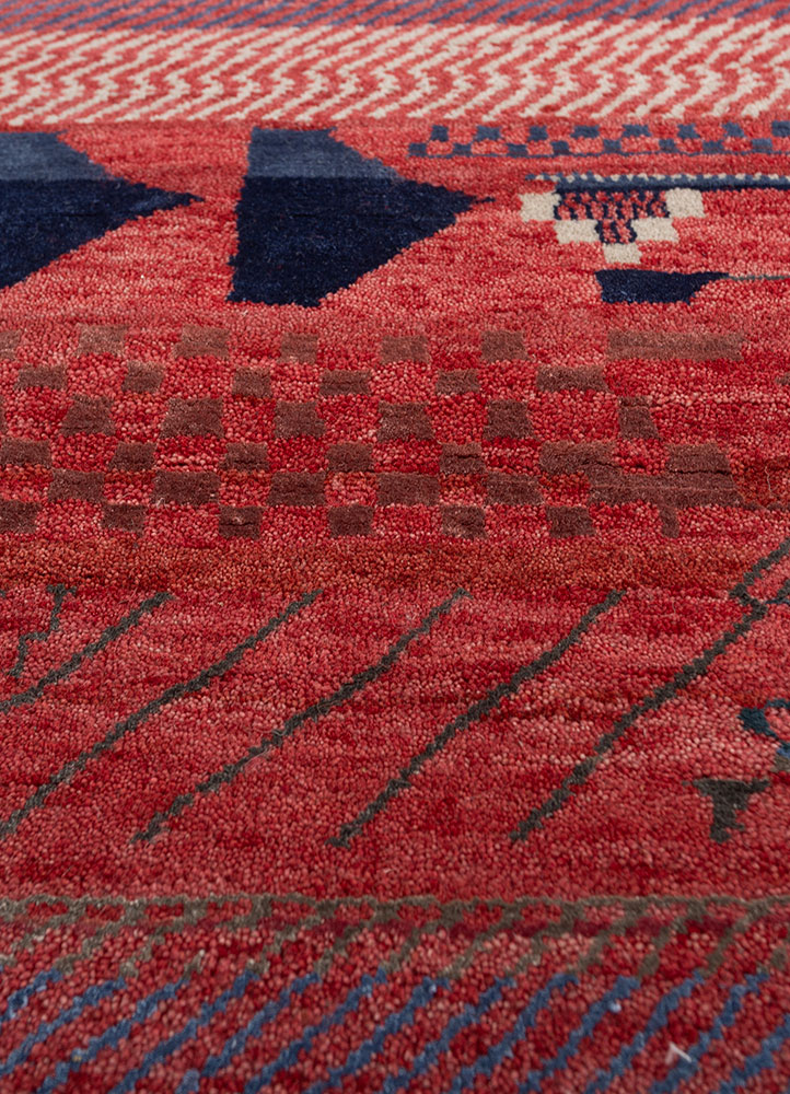 manchaha ivory wool and bamboo silk hand knotted Rug - CloseUp