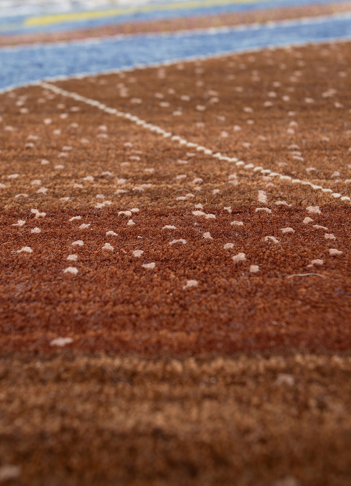 freedom manchaha ivory wool and bamboo silk hand knotted Rug - CloseUp