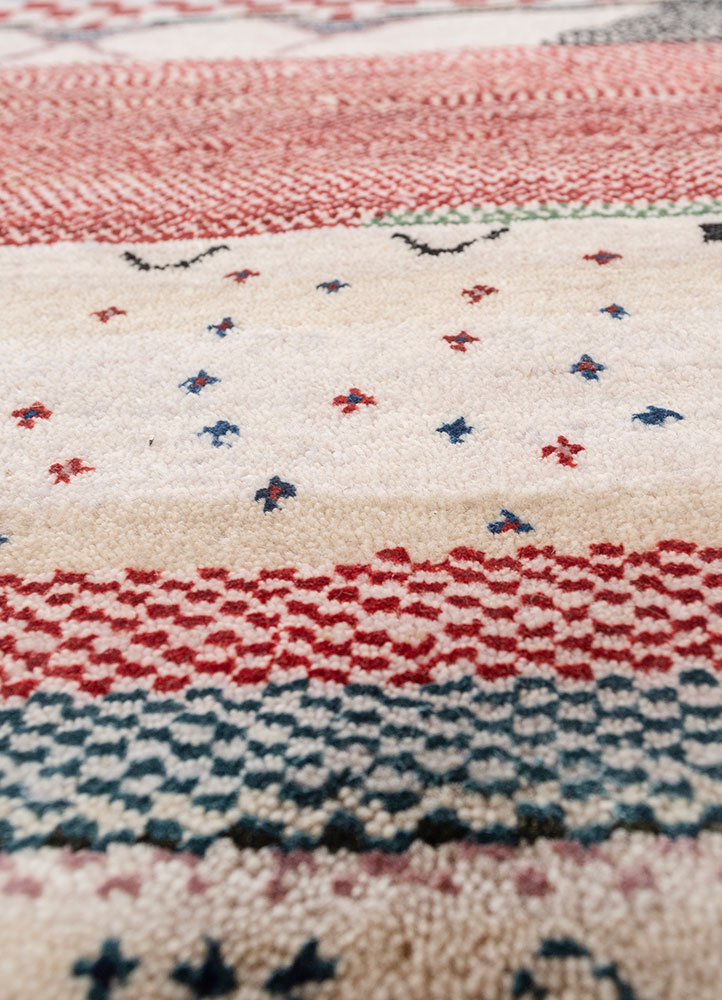 freedom manchaha ivory wool and bamboo silk hand knotted Rug - CloseUp