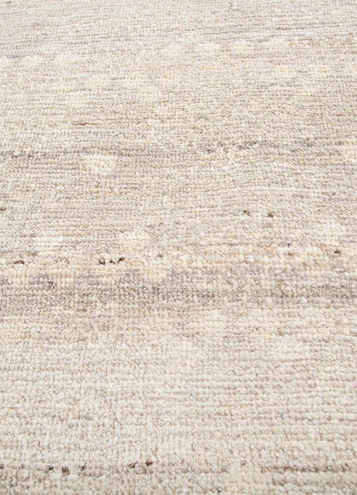 viscaya ivory afghan wool hand knotted Rug - CloseUp