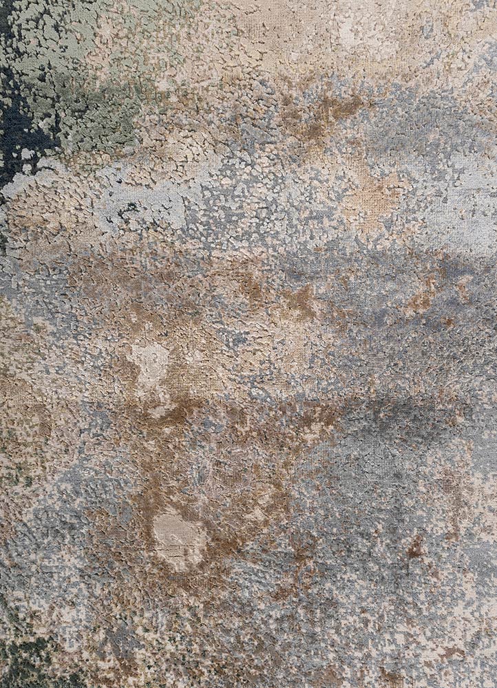 uvenuti ivory wool and bamboo silk hand knotted Rug - CloseUp