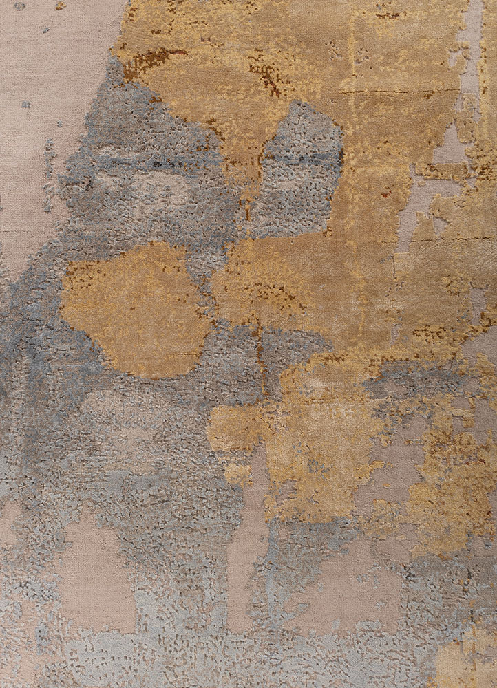 uvenuti pink and purple wool and bamboo silk hand knotted Rug - CloseUp