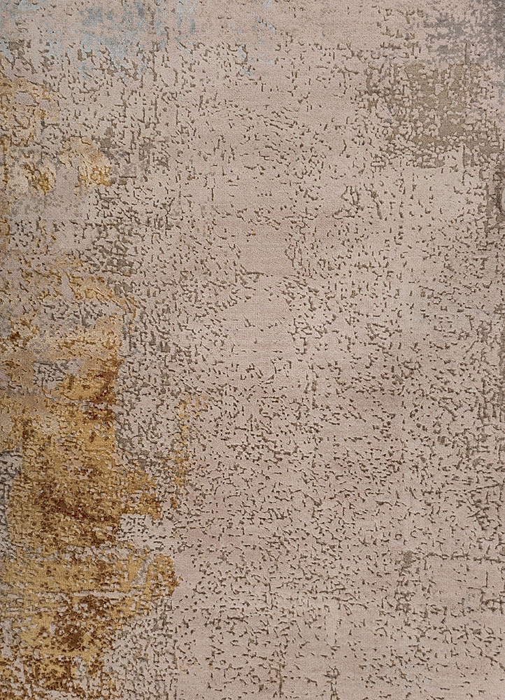 uvenuti pink and purple wool and bamboo silk hand knotted Rug - CloseUp