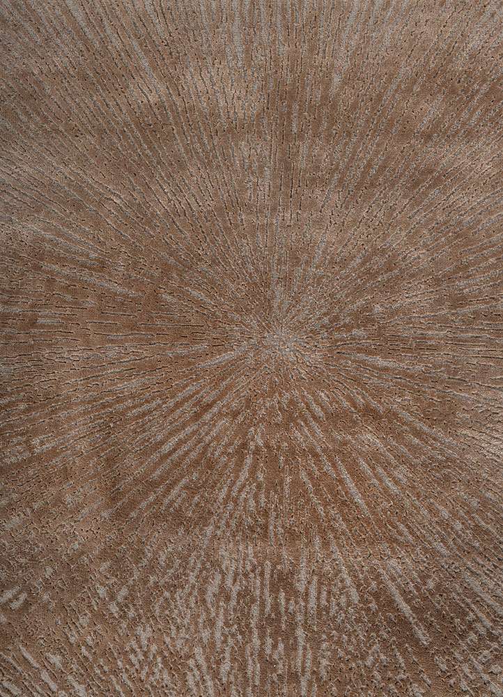 uvenuti grey and black wool and bamboo silk hand knotted Rug - CloseUp