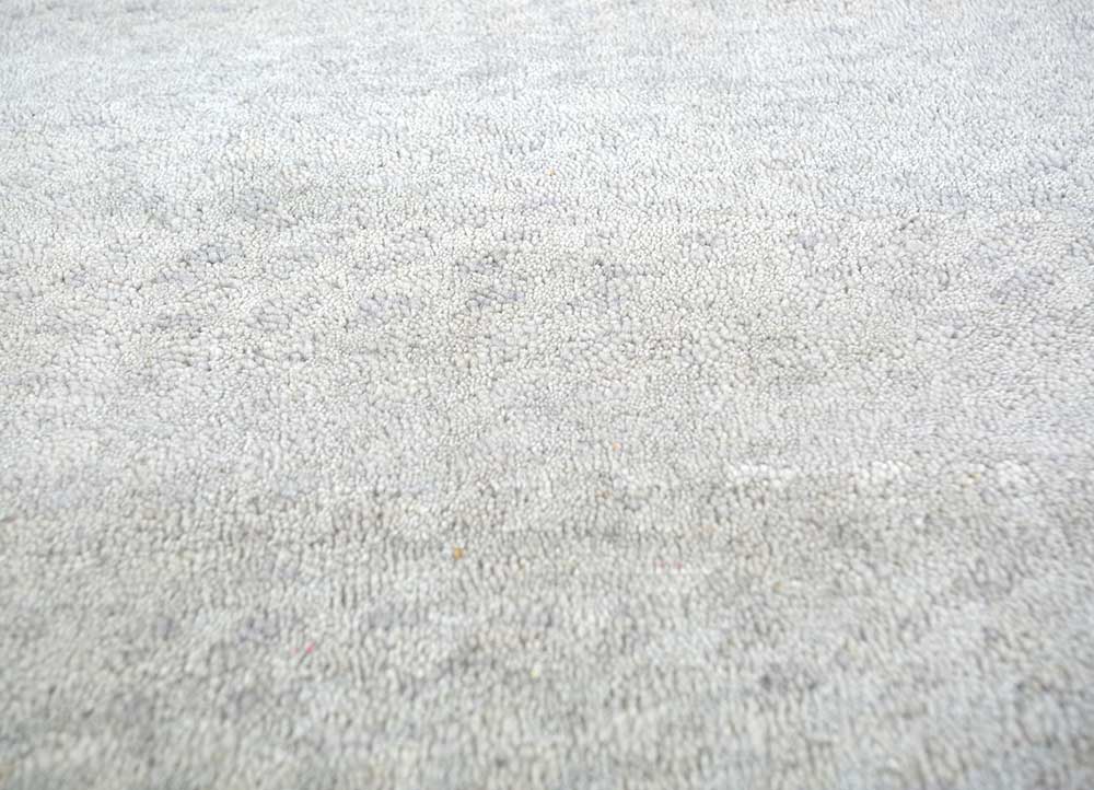 manchaha blue wool and silk hand knotted Rug - CloseUp