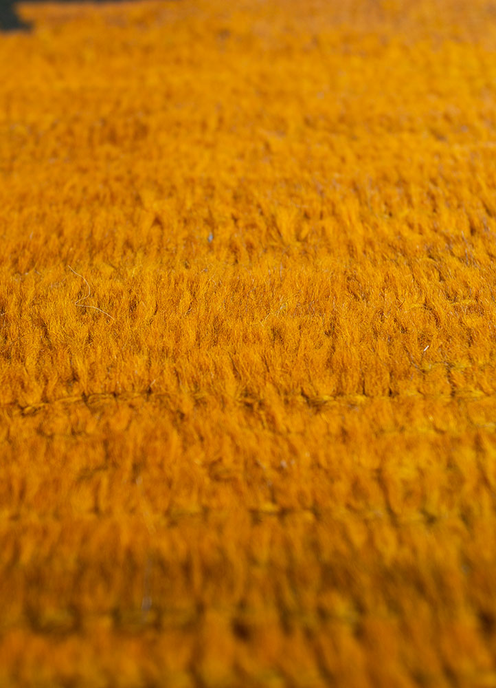 nuray red and orange wool hand knotted Rug - CloseUp