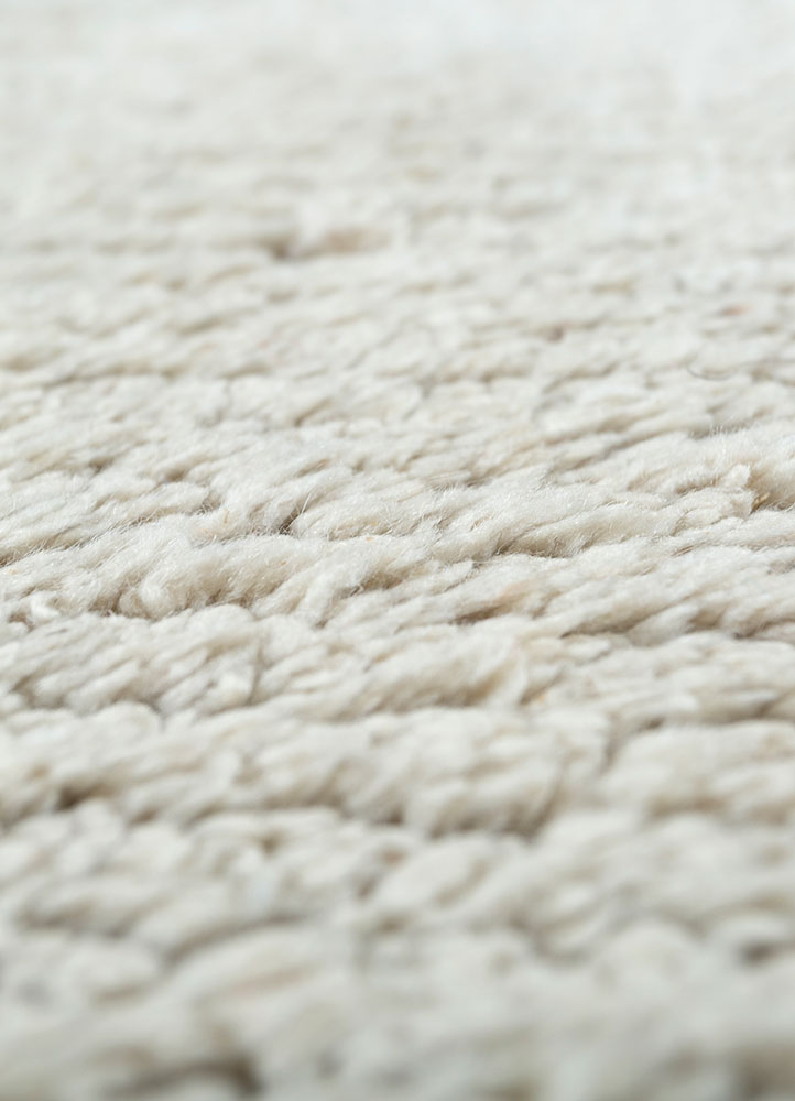 zuri beige and brown wool hand knotted Rug - CloseUp