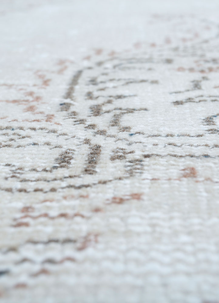 vintage grey and black wool hand knotted Rug - CloseUp