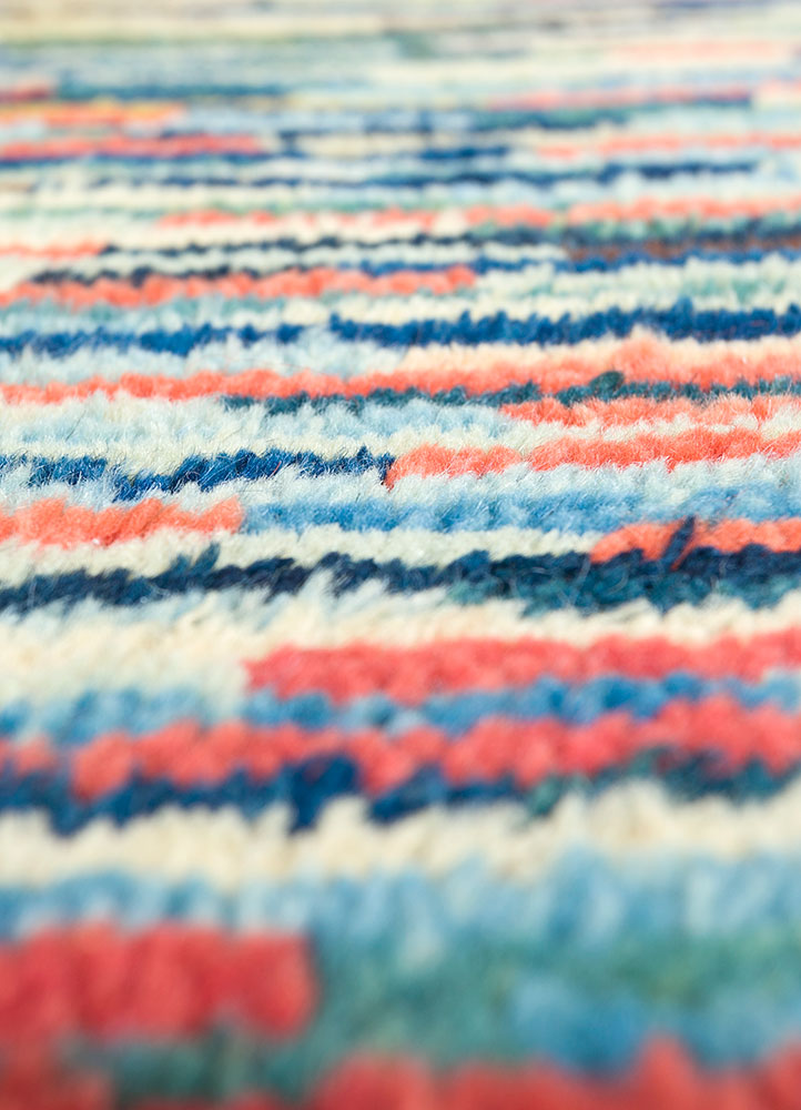 nuray multi wool hand knotted Rug - CloseUp