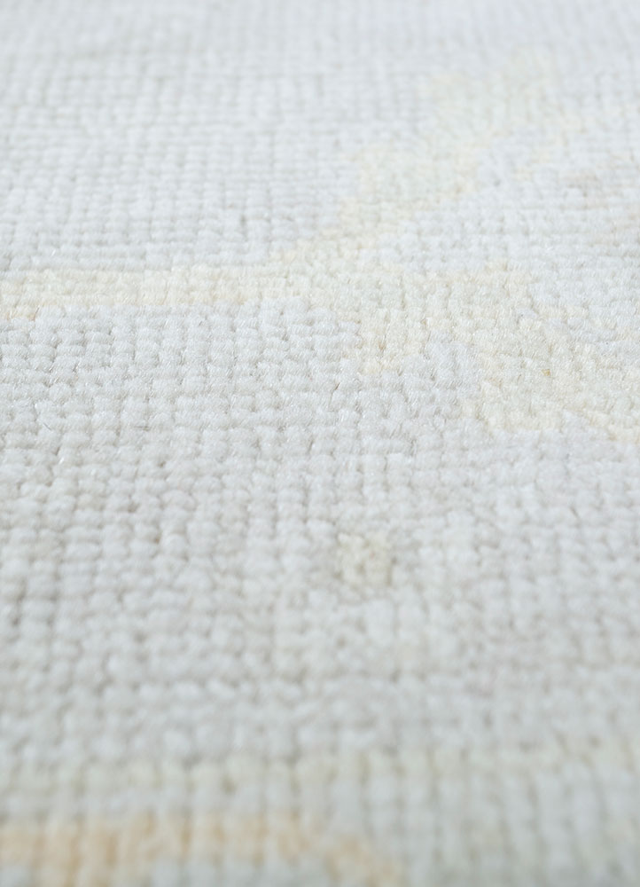 aalam grey and black wool hand knotted Rug - CloseUp