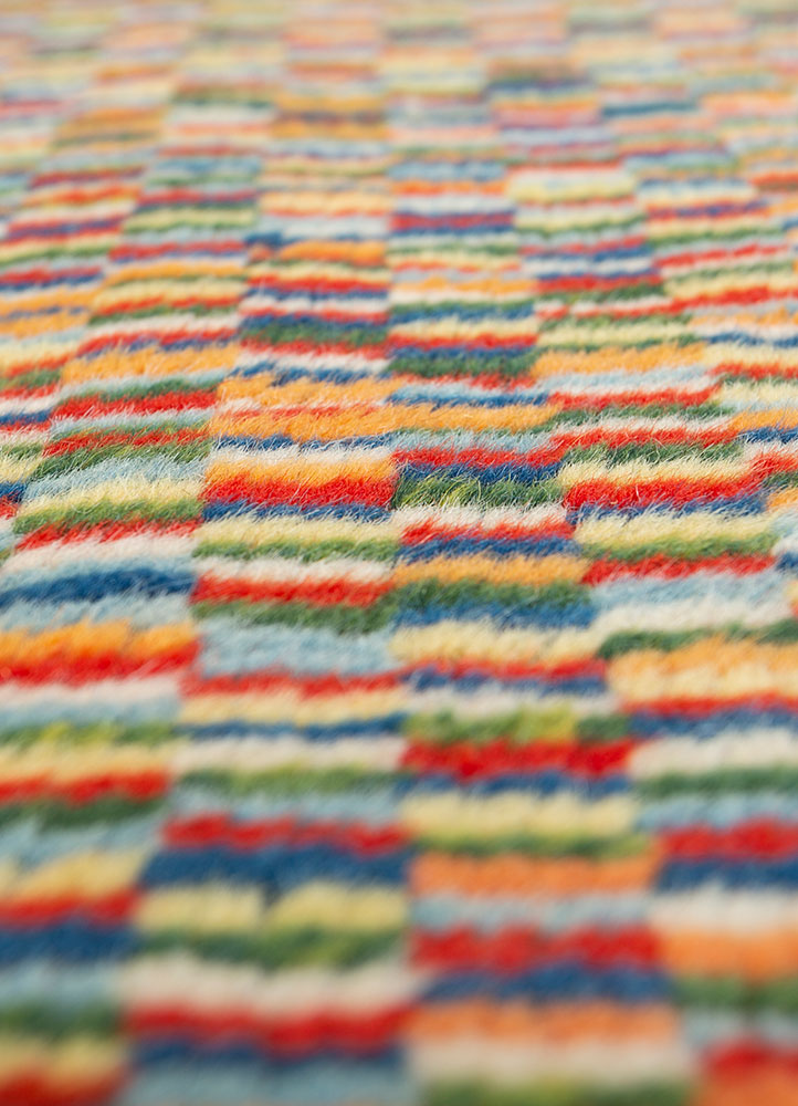 nuray multi wool hand knotted Rug - CloseUp